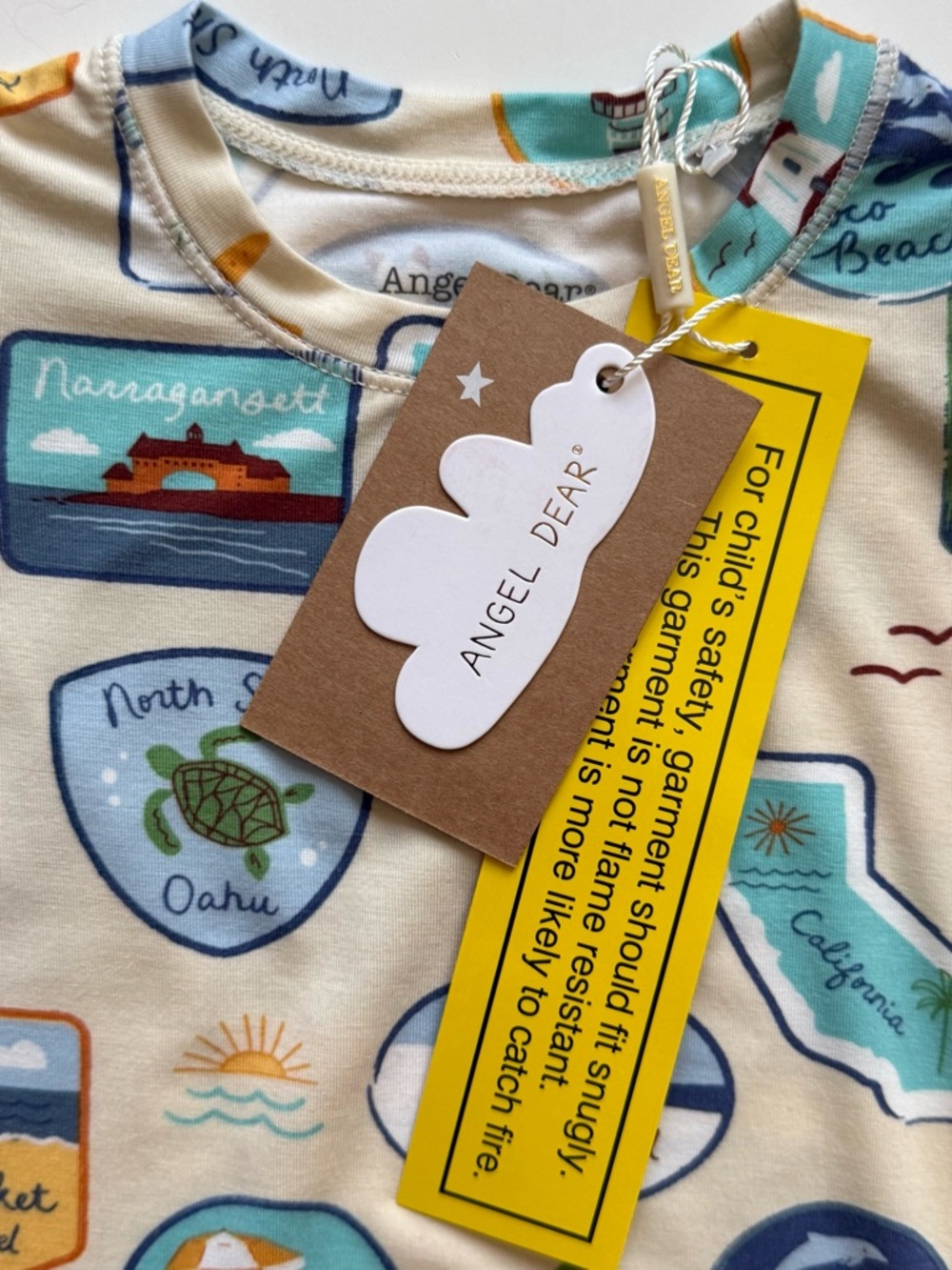 Angel Dear Boys Beach Patches Short Sleeve Loungewear Set - Size 6-12M - Picture 13 of 15